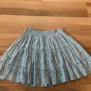 Blue & White Floral Skirt - Size small